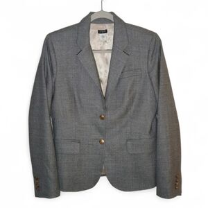 J. Crew Wool Blend Gray Blazer Women's Size 8